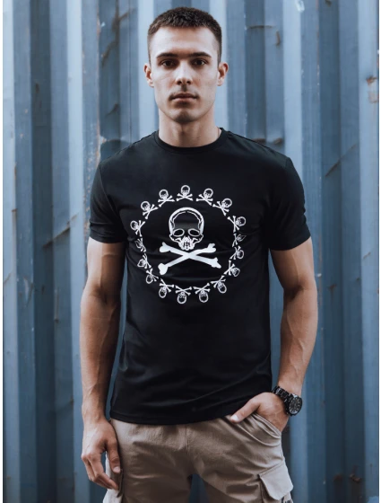 Pánské tričko s potiskem černé Dstreet model 21977600 - FashionStreet