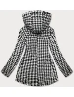 Dámska obojstranná bunda do pása v žlto-pepito farbe (M-163)