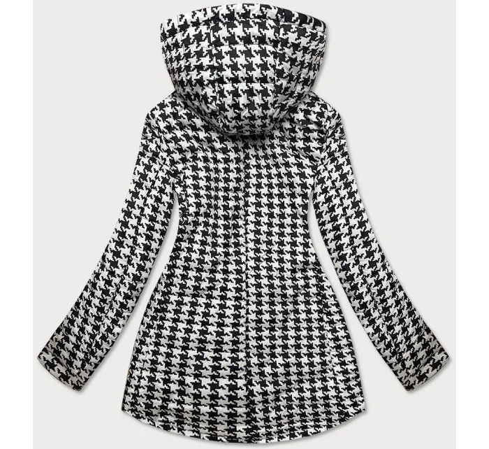 Dámska obojstranná bunda do pása v žlto-pepito farbe (M-163)