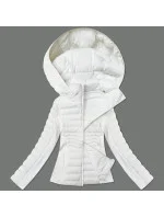 Dámska bunda z lepenej tkaniny J Style biela (16M9225-281)