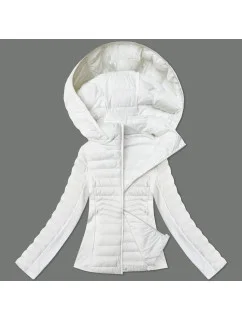 Dámska bunda z lepenej tkaniny J Style biela (16M9225-281)