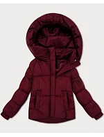 Dámská oversize bunda ve vínové bordó barvě pro přechodné období model 21422899 - S'WEST Dámská oversize bunda ve vínové bordó barvě pro přechodné období model 21422899 - S'WEST