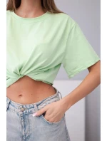 Dámska bavlnená základná blúzka s krátkymi rukávmi apple