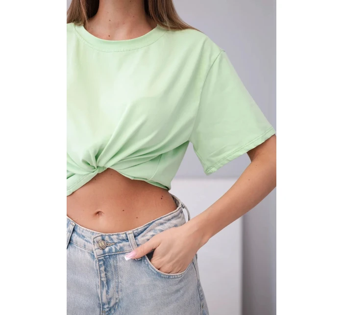 Dámska bavlnená základná blúzka s krátkymi rukávmi apple
