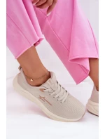 Buty Sportowe Sneakersy Damskie Big Star RR274A145 HI-POLY SYSTEM Beżowe Buty Sportowe Sneakersy Damskie Big Star RR274A145 HI-POLY SYSTEM Beżowe