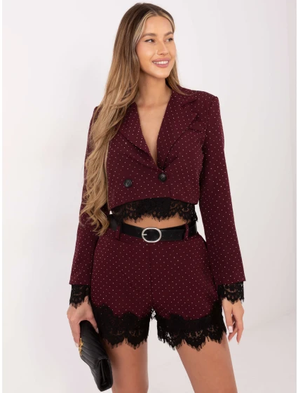 Szorty IT SN model 21799734 ciemny czerwony - FPrice Szorty IT SN model 21799734 ciemny czerwony - FPrice