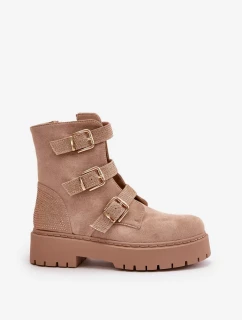 Zateplené dámske členkové topánky s prackami Tiaeliana