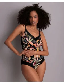 Jednodielne plavky 7725 M2 čierno-žlté - Anita