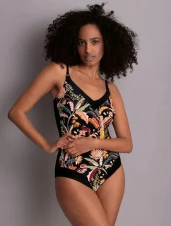 Jednodielne plavky 7725 M2 čierno-žlté - Anita