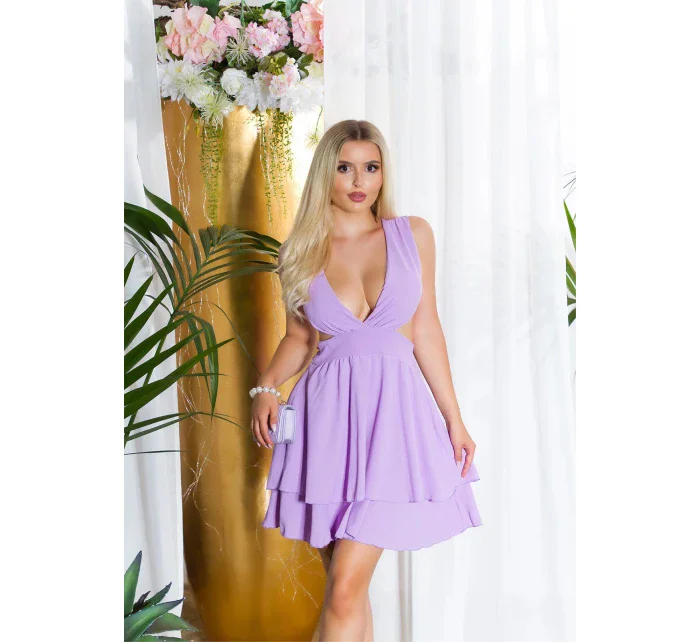 Dámsky sexy overal KOV26245 Light lilac purple - Koucla