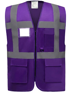Yoko HVW 801 Hi-Vis multifunkčná vesta 79.W801 fialová