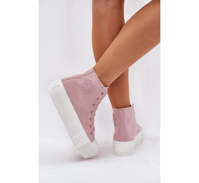 Dámské Tenisky Na Platformě Big Star model 21695247 Růžové - Big Star Shoes Dámské Tenisky Na Platformě Big Star model 21695247 Růžové - Big Star Shoes
