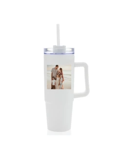 Personalizovaná termoska s průhledným víčkem s fotografií 