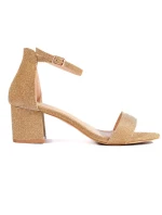 Dámske sandále na podpätku BL435 Gold - Lady Glory