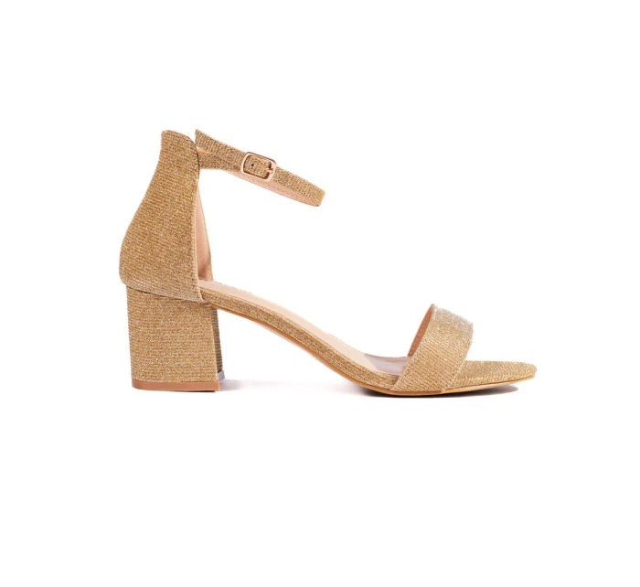Dámske sandále na podpätku BL435 Gold - Lady Glory