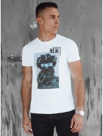 Pánské bílé tričko s potiskem Dstreet model 21975914 - FashionStreet