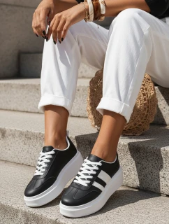 Dámske čierne tenisky FashionStreet ZY1395