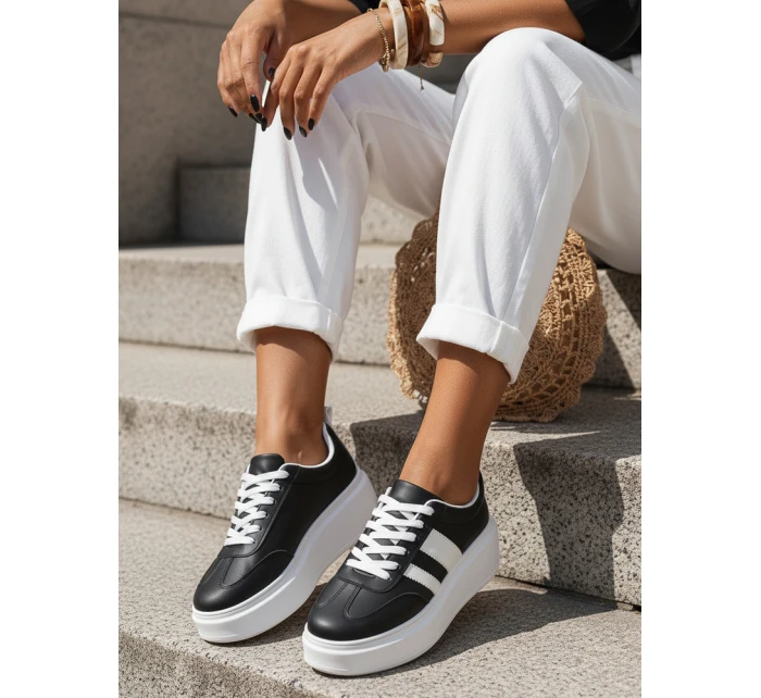 Dámske čierne tenisky FashionStreet ZY1395