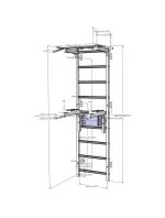 GYMNASTICKÝ REBRÍK S HRAZDOU A ZÁBRADLÍM NA CVIČENIE NA LAVIČKE 722W