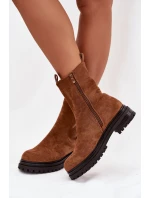 Dámské boty na zip Camel model 21758928 - Boto Dámské boty na zip Camel model 21758928 - Boto