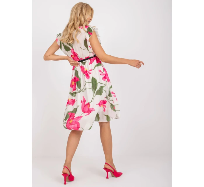 Sukienka DHJ SK jasny beżowy model 21110865 - FPrice Sukienka DHJ SK jasny beżowy model 21110865 - FPrice