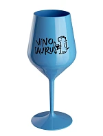 VÍNOSAURUS - modrý nerozbitný pohár na víno 470 ml