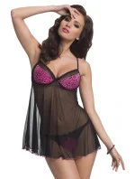 Dámská sexy souprava Electra černá-růžová - Irall Dámská sexy souprava Electra černá-růžová - Irall
