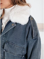 Zimní džínová bunda s kožešinou modrá FashionStreet TY5160
