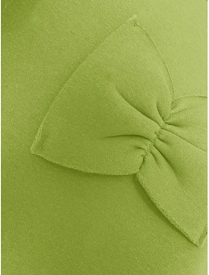 Teplá dámská mikina v barvě s mašlemi model 19742934 - MADE IN ITALY