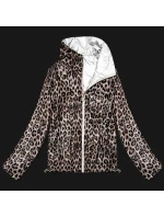 Biela prešívaná obojstranná bunda Goodlookin so stojatým golierom (B8579-26)