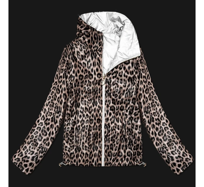 Biela prešívaná obojstranná bunda Goodlookin so stojatým golierom (B8579-26)