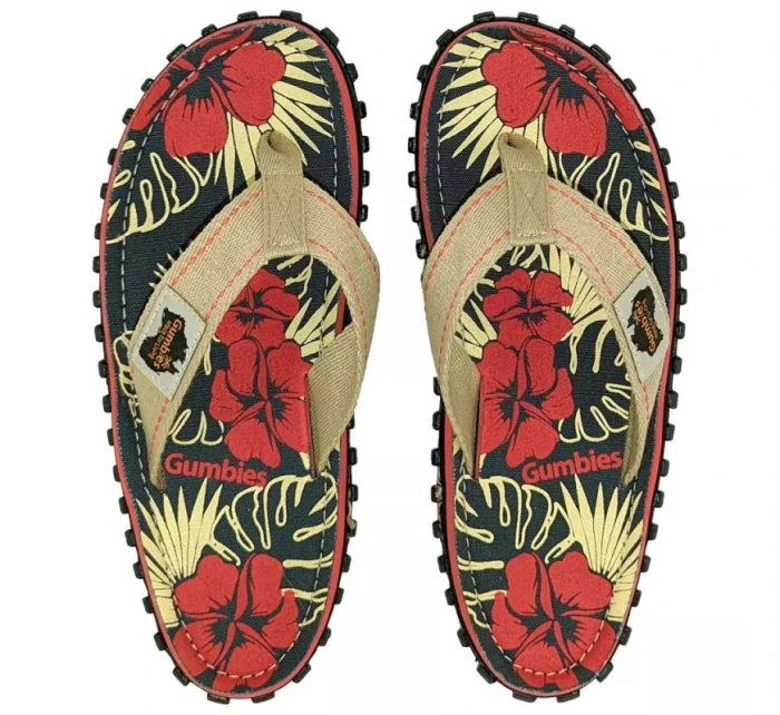 Šľapky Gumbies Islander Denim Hibiscus GU-FFISL109