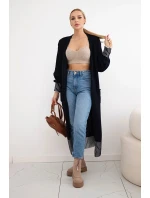 Sveter s vreckami námornícka modrá