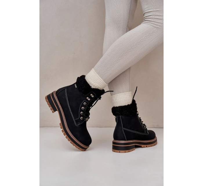 Zateplené dámské boty Big Star model 21669664 Černé - Big Star Shoes Zateplené dámské boty Big Star model 21669664 Černé - Big Star Shoes