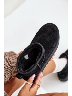 Dámské semišové sněhule na platformě černé model 21670434 - Boto