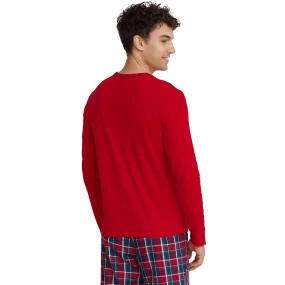 Pánske pyžamo 40950-33X Glance Červená s tmavomodrou - HENDERSON