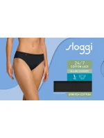 Dámske nohavičky sloggi 24/7 Cotton Lace Tai - čierne - SLOGGI