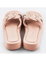 Béžové dámské pantofle s podrážkou model 17352363 - Mix Feel Béžové dámské pantofle s podrážkou model 17352363 - Mix Feel