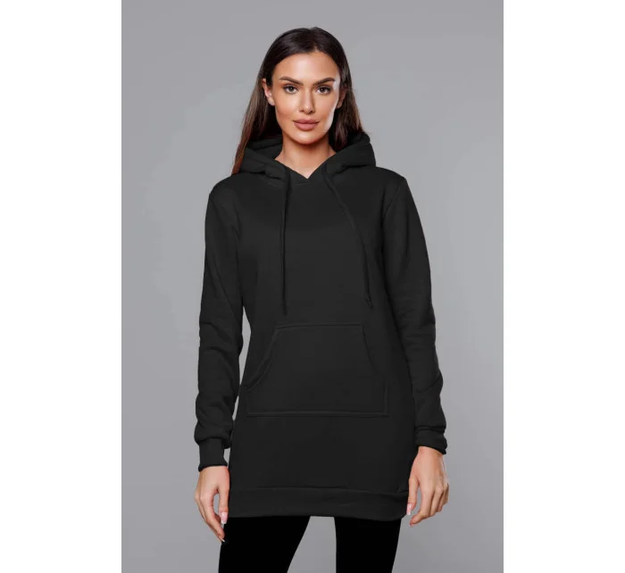 Čierna dámska klokanie mikina (YS10003-3)