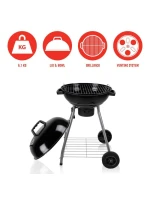 GUĽOVÝ ZÁHRADNÝ GRIL REX STEEL 46CM S POPOLNÍKOM