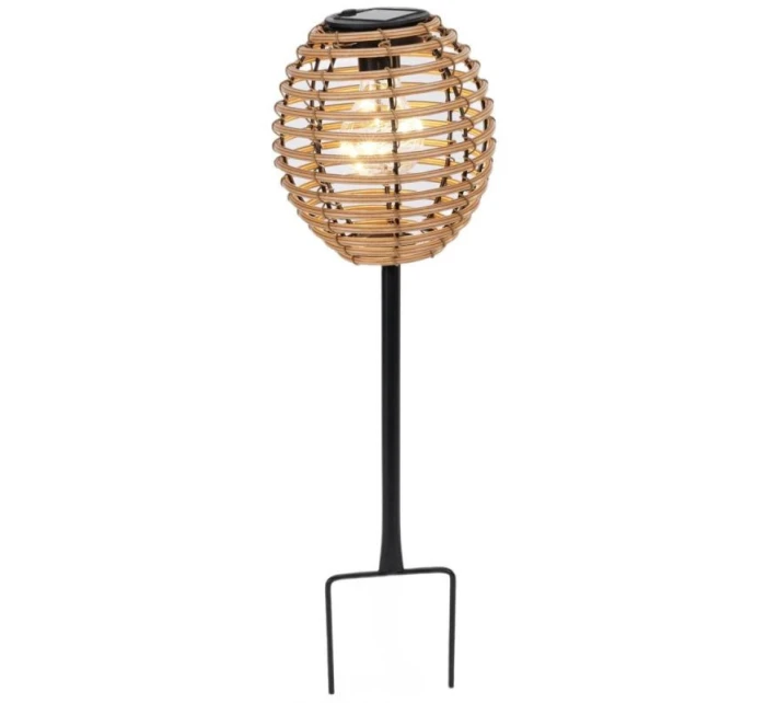 SOLÁRNA GUĽOVÁ LAMPA RATAN HNEDÁ PROGARDEN