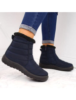 Nepremokavé snehové topánky na zips NEWS W EVE181B navy blue