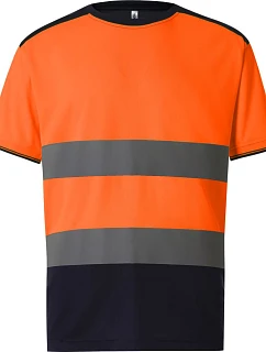 Tričko Yoko HVJ 400 Hi-Vis 79.J400, hi-vis, oranžová/námornícka modrá