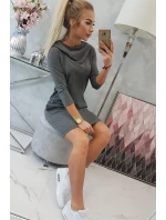 Šaty s kapucí a kapsami graphite melange Šaty s kapucí a kapsami graphite melange