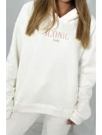 Izolovaná bavlněná souprava, mikina s model 18922065 + kalhotami ecru - K-Fashion