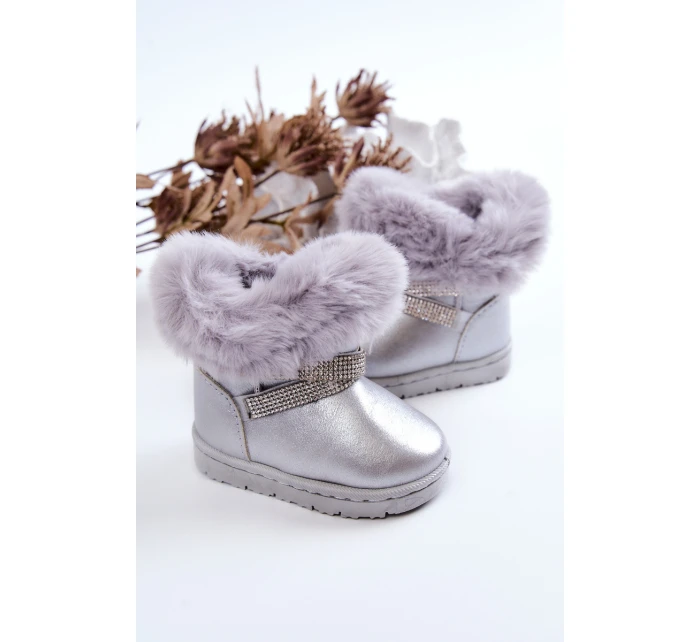 dětské sněhule s kubickými zirkony stříbrný model 21575385 - Boto dětské sněhule s kubickými zirkony stříbrný model 21575385 - Boto