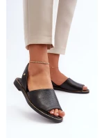 Čierne kožené sandále Lemar Alivia Čierne kožené sandále Lemar Alivia