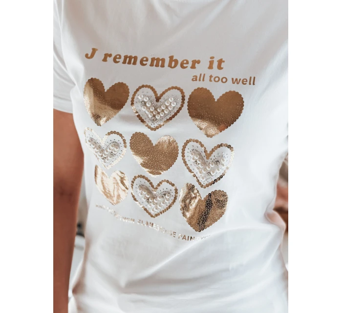 Dámske tričko so srdcom LOVETIK white FashionStreet RY2735