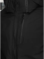 Pánská zimní bunda s kapucí černá model 21995627 - Dstreet