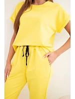 Súprava bavlnená blúzka + nohavice žltá Súprava bavlnená blúzka + nohavice žltá